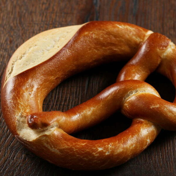 Bavarian Bretzel Plain, a traditional German treat with a golden-brown crust and soft, chewy texture, crafted using time-honored recipes