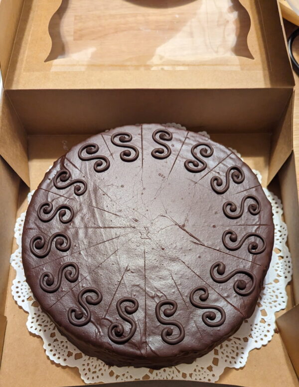 This Picture Shows The Austrian Sacher Torte Photographed From The Top