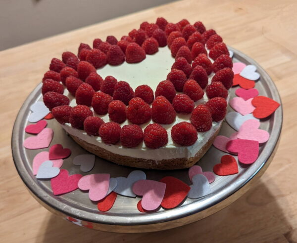 Creamy Raspberry Heart 05 Whipped Cream And Raspberry-Topped Heart Pastry – A Delicious Valentine From Our Bakery To You