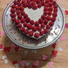 Creamy Raspberry Heart 06 This Picture Shows The Creamy Raspberry Heart Cake 06 Top View