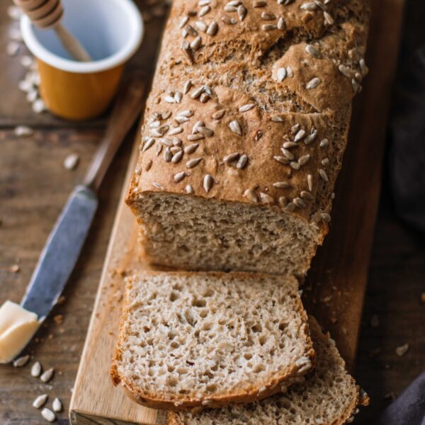 A rustic Bavarian Harvest Loaf, a true Whole Wheat Bread, that smells like fall and tastes like home—fresh from the Bretzel oven