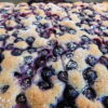 Handcrafted German-style blueberry square with golden shortcrust and juicy blueberry filling, baked fresh in Victoria, BC