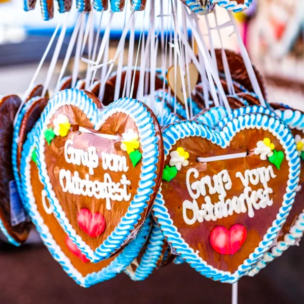 lebkuchen-herzen Lots Of Love Hearts In This Image Right From The Oktoberfest