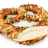 bretzel-sunflower Bretzel Sunflower – a glossy Bavarian pretzel topped with roasted sunflower seeds, baked with real butter